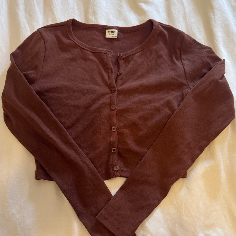 Sunday Best Cropped Button down Cardigan, S